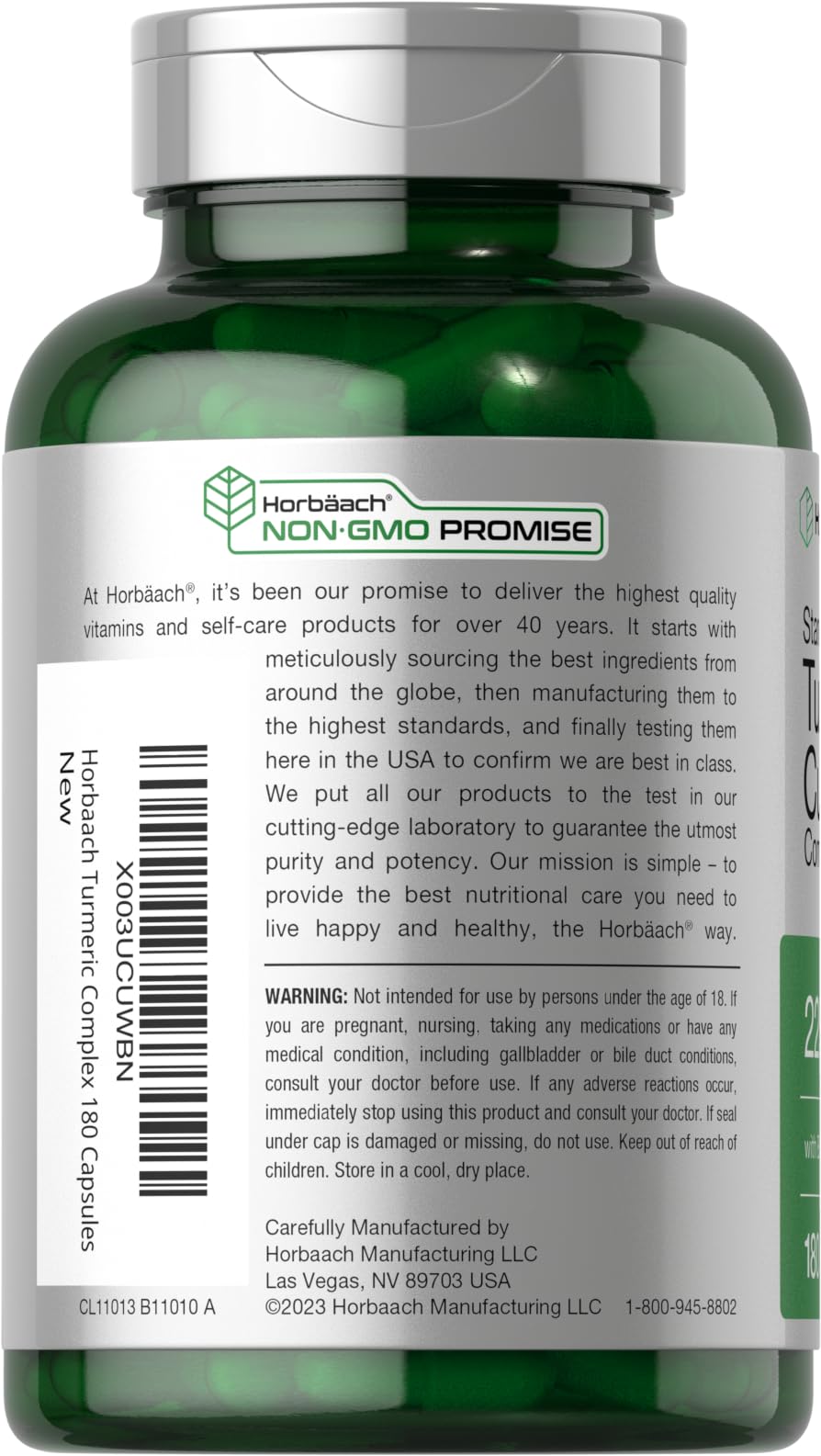 Non-GMO and Gluten Free icons on Horbäach packaging