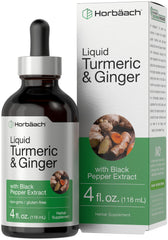 Horbaach Turmeric and Ginger Drops bottle 4 oz