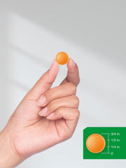 Lifestyle shot with vibrant orange gummies