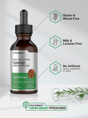 Close-up of Horbäach Valerian Root Extract Drops 2 oz bottle