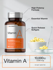 Front view of Horbaach Vitamin A 10000 IU bottle