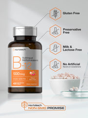 Berry flavor Horbaach B12 1000 mcg sublingual front packaging