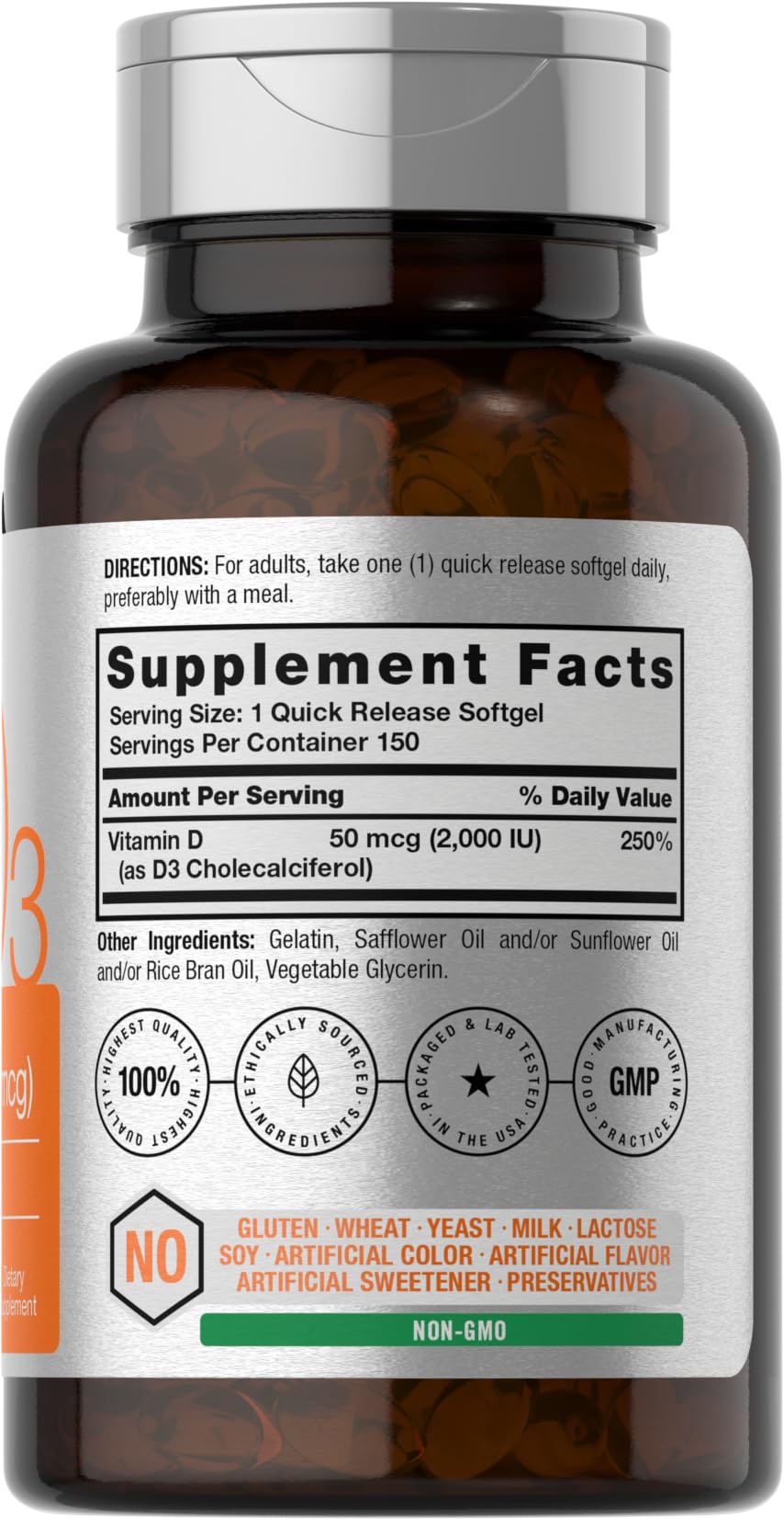 Horbaach Vitamin D3 2000IU softgels pack shot