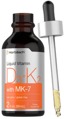 Horbäach Vitamin D3 K2 Liquid Drops bottle with MK-7