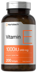 Horbäach Vitamin E 1000 IU softgel bottle with label
