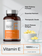 Non-GMO badge on Horbaach Vitamin E packaging