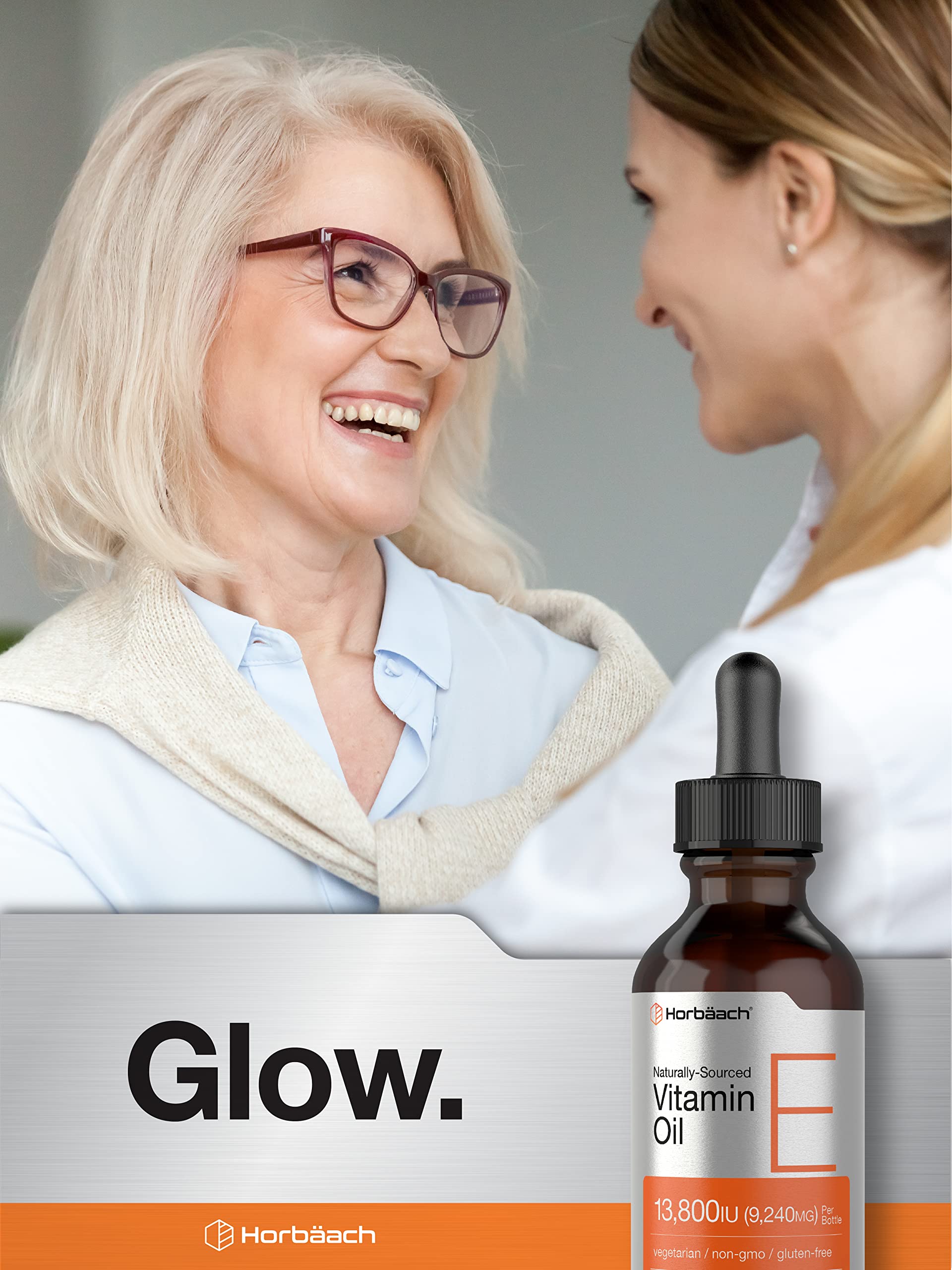 Gluten-free and non-GMO Horbaach Vitamin E Oil