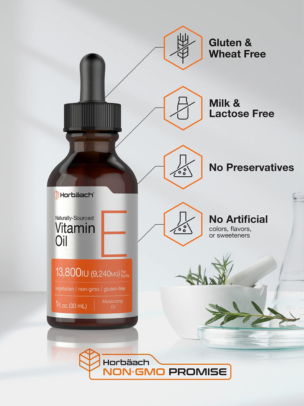 Laboratory-tested Horbaach Vitamin E Oil