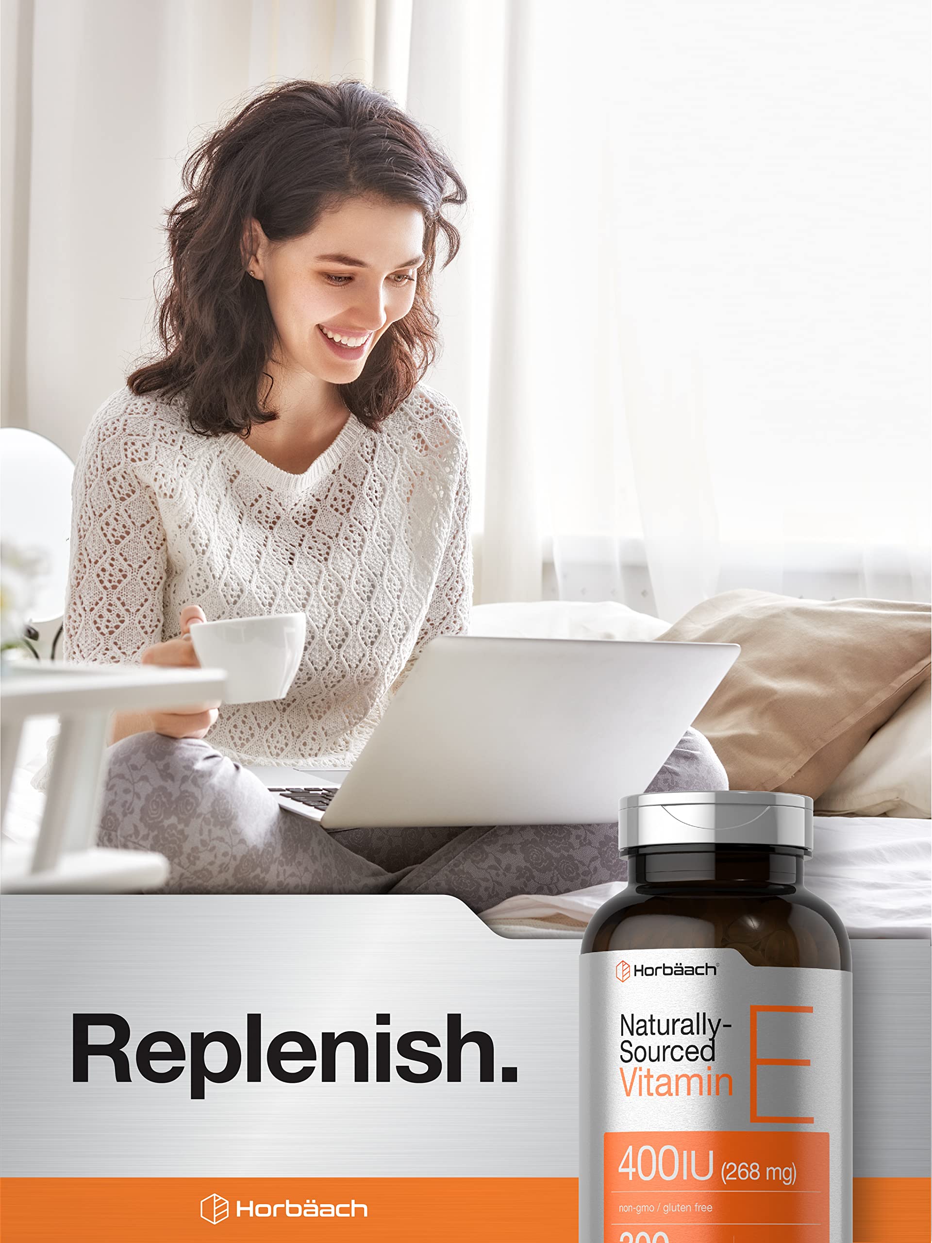 Laboratory-tested Horbaach Vitamin E softgels