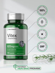 Supplement facts panel and capsules on a white background