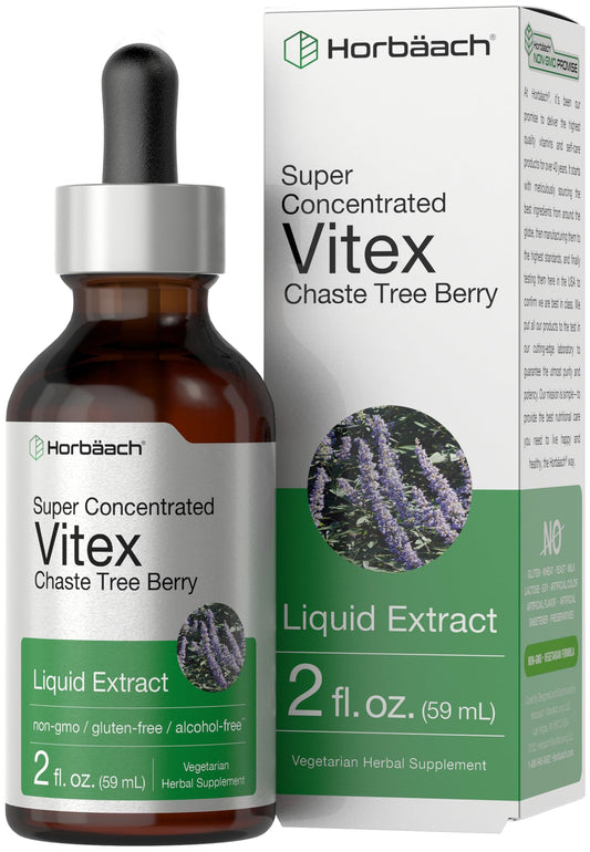 Horbäach Vitex Berry Chasteberry Extract Tincture bottle with label (2 fl oz)