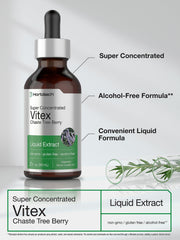 Close-up of Horbaach Vitex Berry Chasteberry Extract label showing ingredients