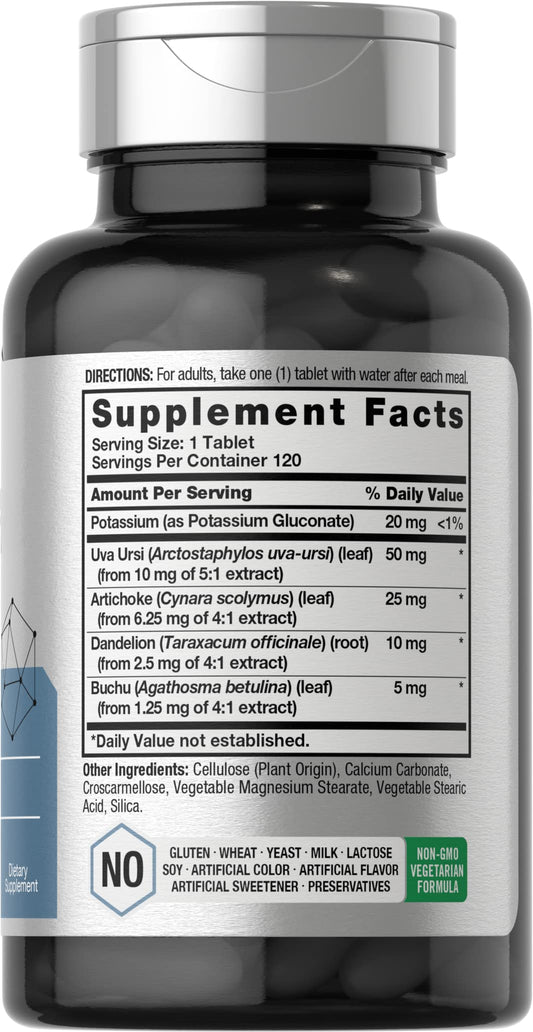 Horbäach Water Pills bottle - back label