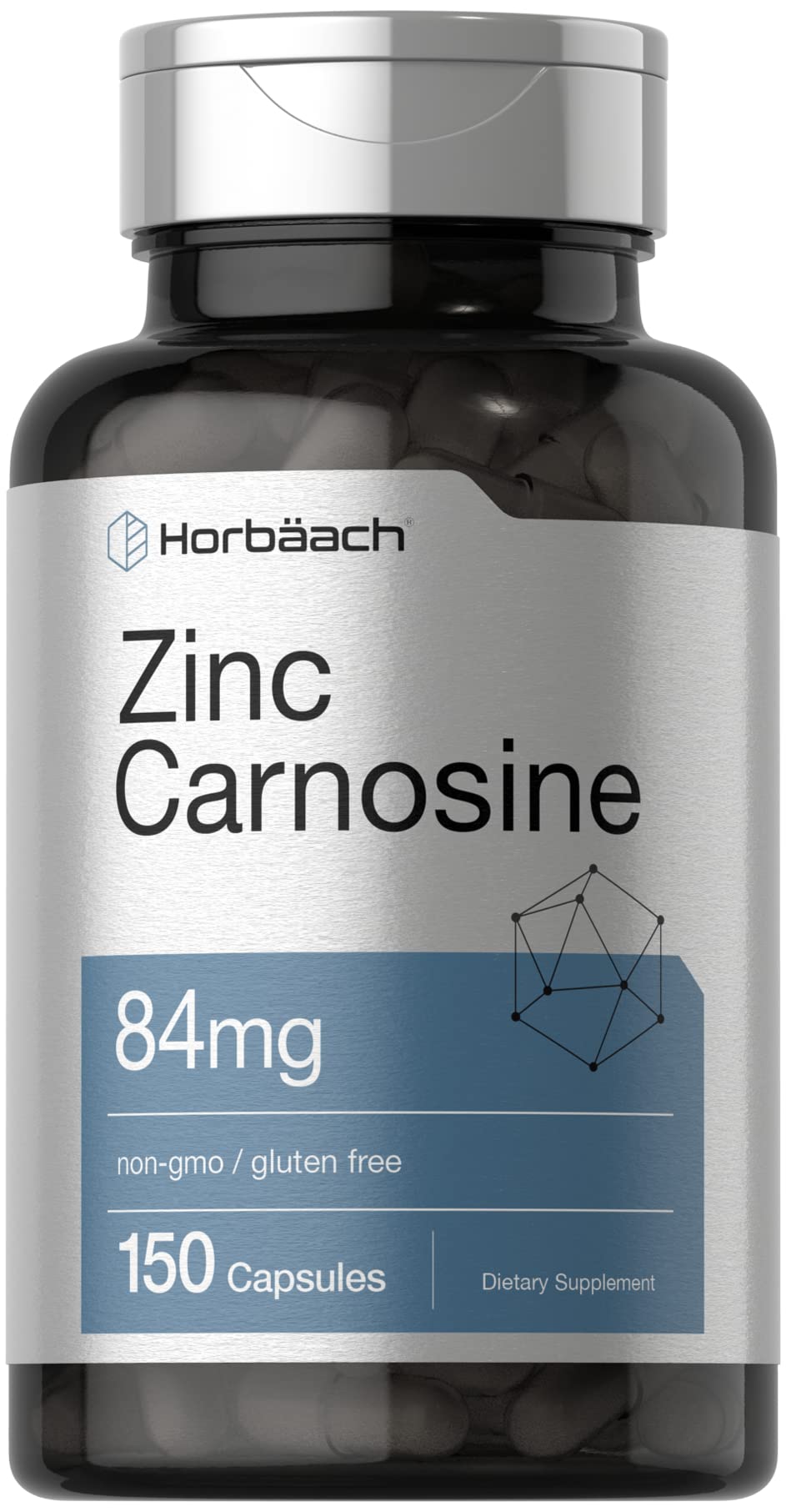 Horbäach Zinc Carnosine supplement bottle with label