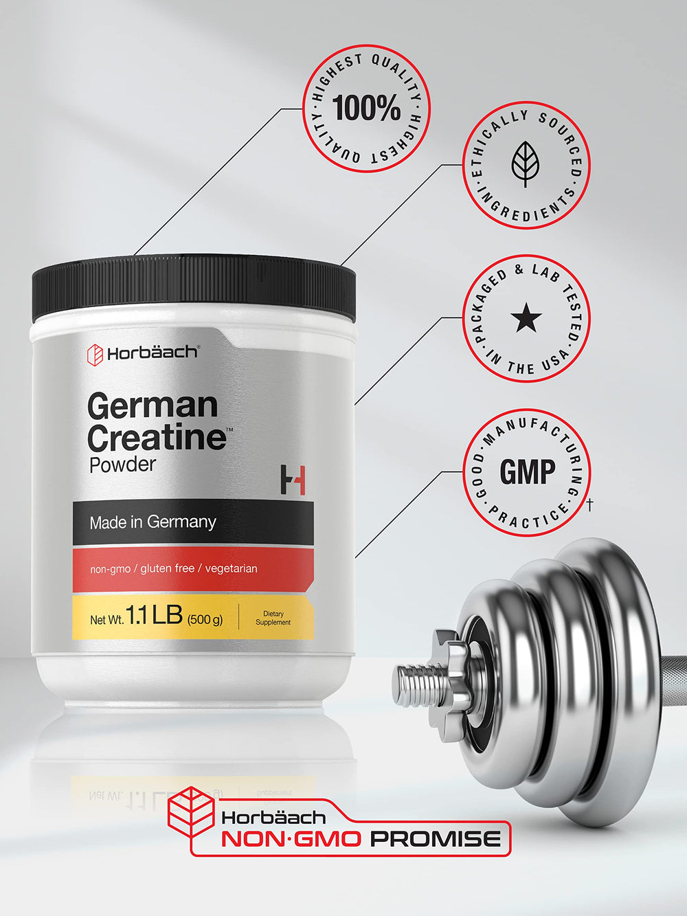 Ingredients and free-from statement: gluten-free, non-GMO