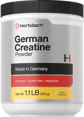 Front view of Horbäach German Creatine Powder 500g