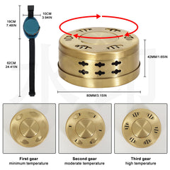 Two smokeless copper moxa boxes included in the kit