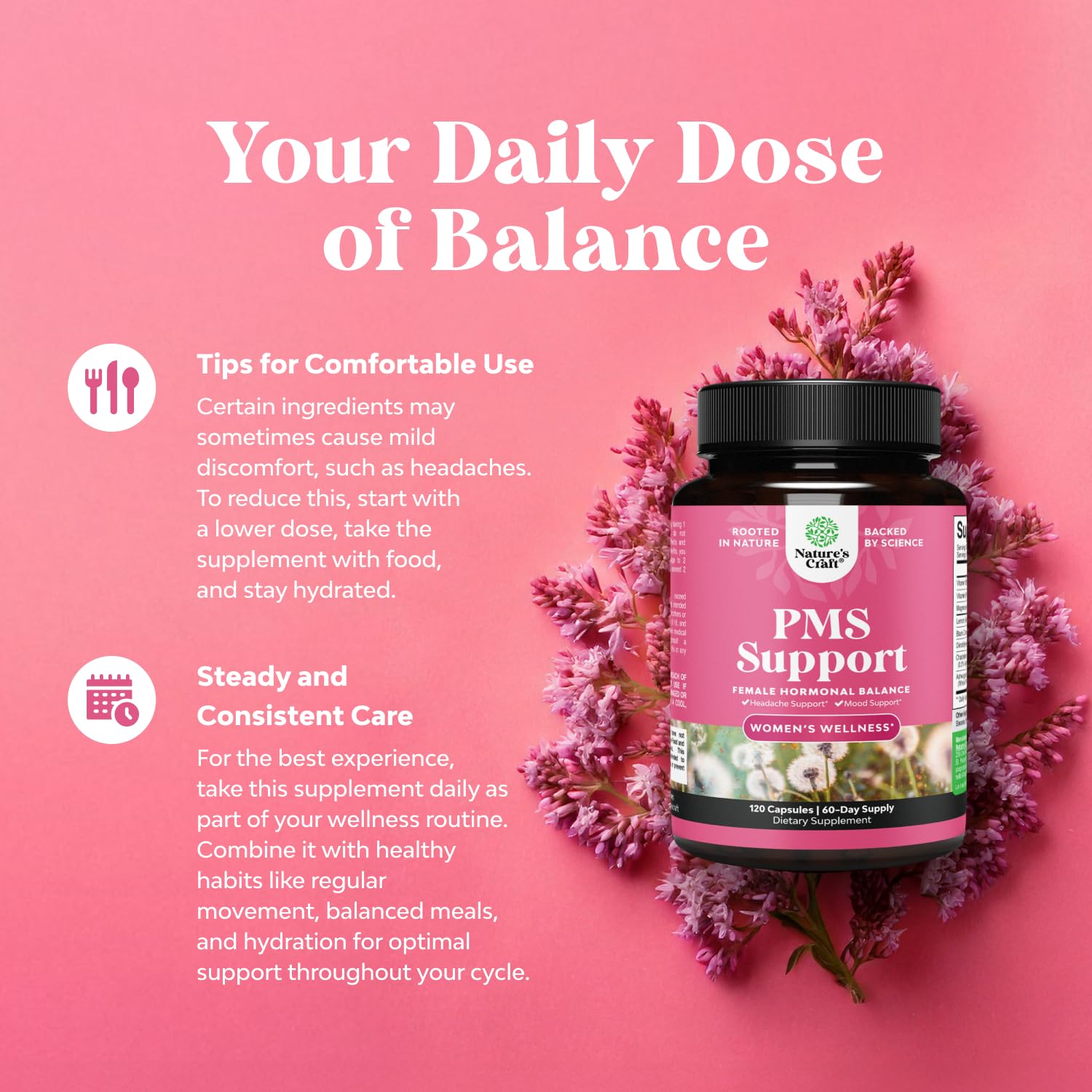 Hormonal balance PMS supplement for women's health