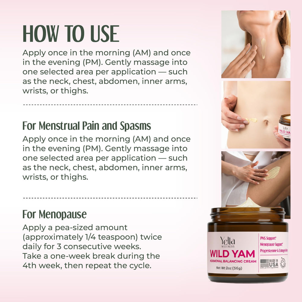 Lightweight, fast-absorbing cream applied to skin for hormone balance