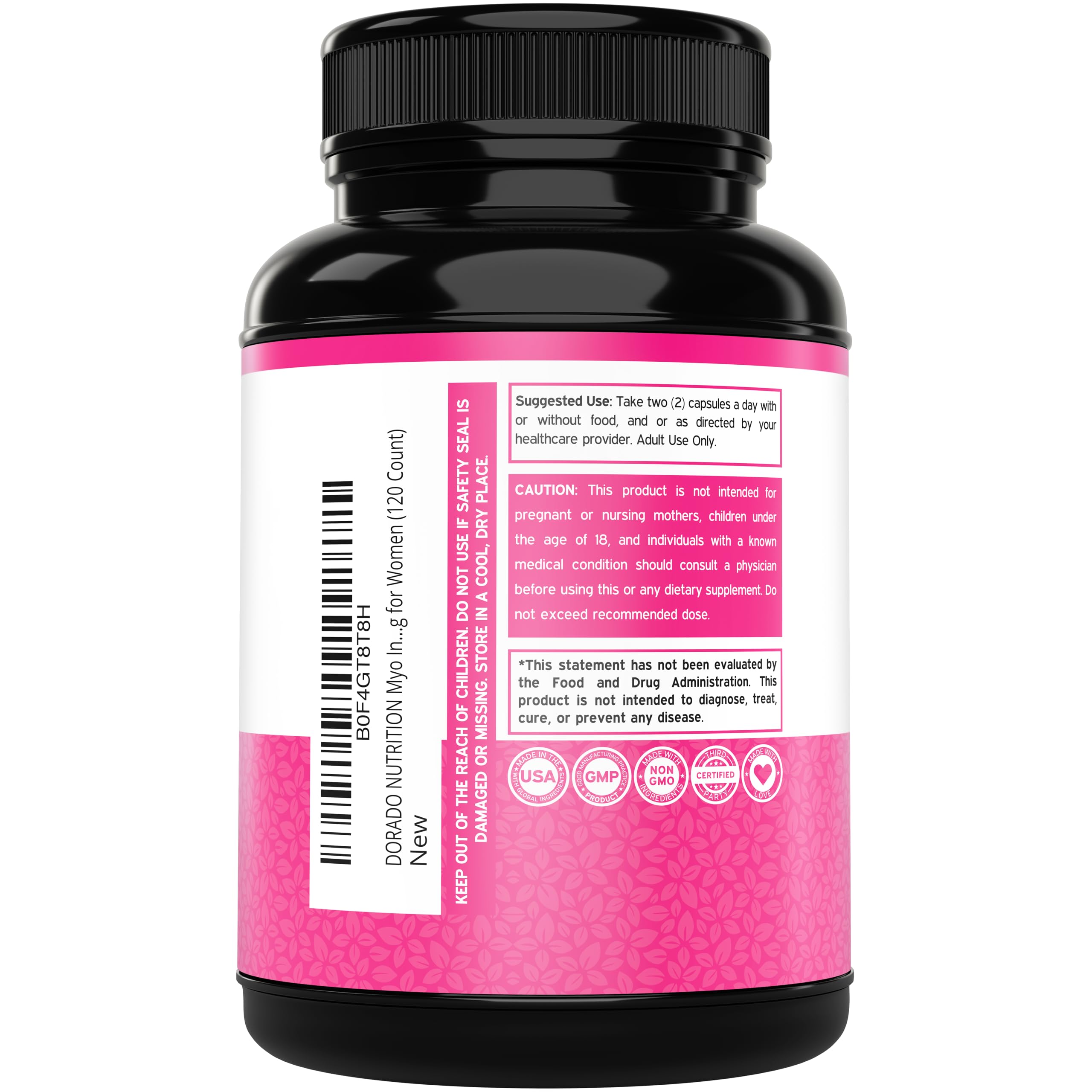 Woman holding bottle illustrating hormone balance with Myo-Inositol