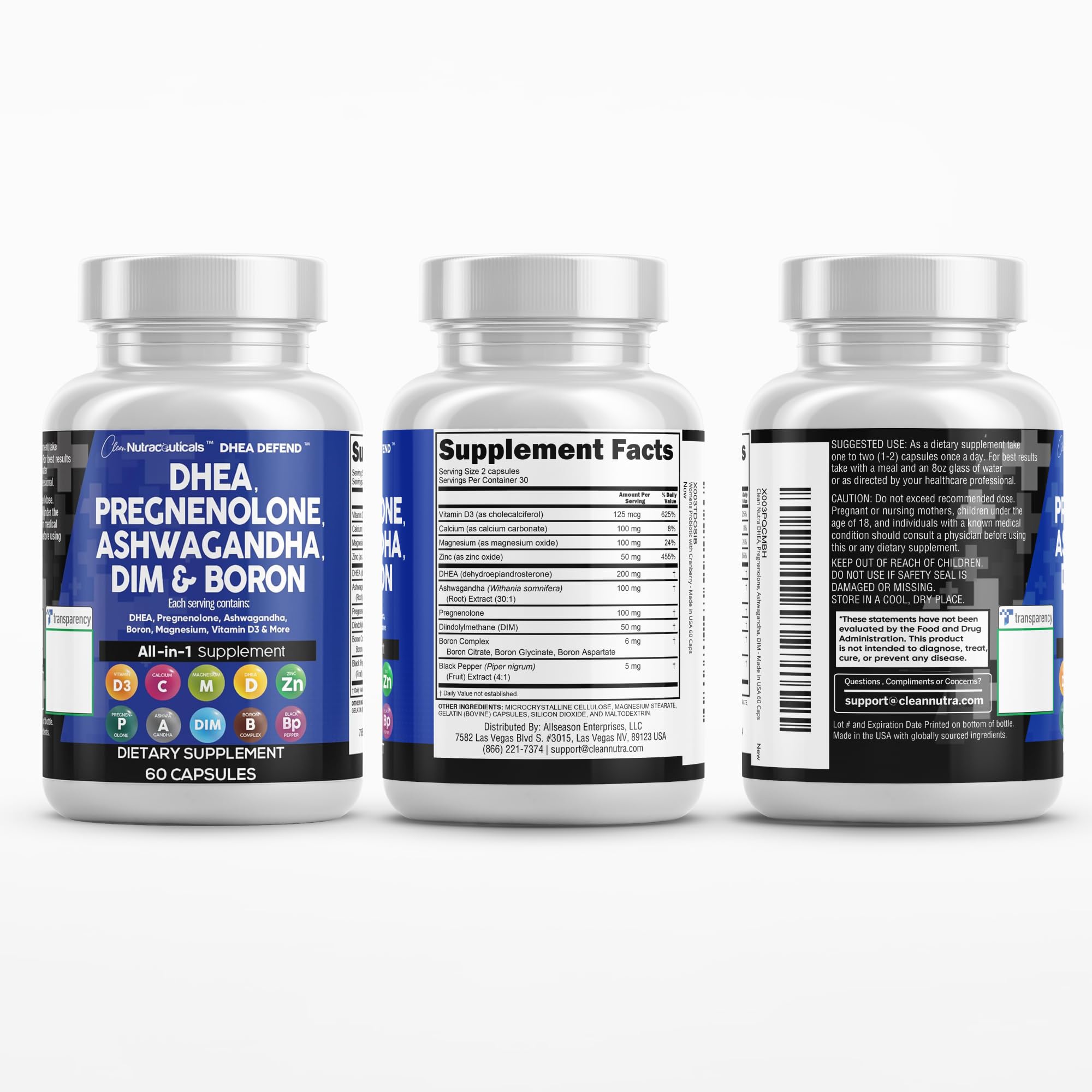 Hormone support capsules in bottle