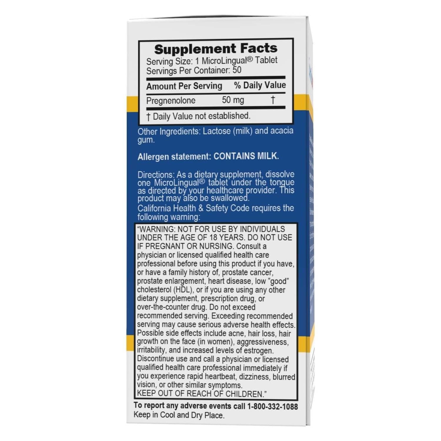 Hormone support for women and men using pregnenolone