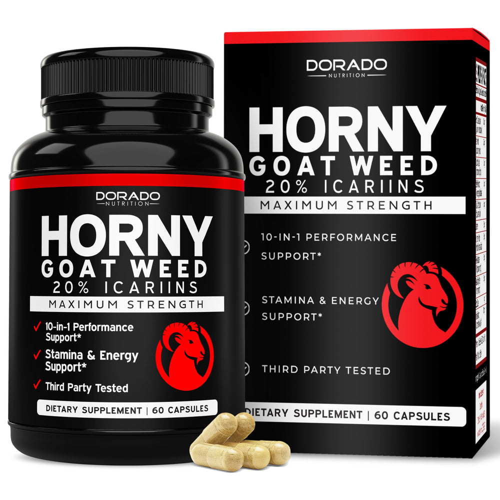 Horny Goat Weed 20% Icariins bottle, USA Made, 60 count