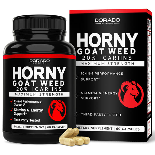 Horny Goat Weed 20% Icariins bottle, USA Made, 60 count