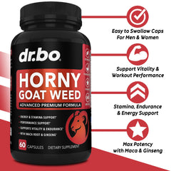 Ingredients: Maca Root, Tribulus, Muira Puama, L-Arginine