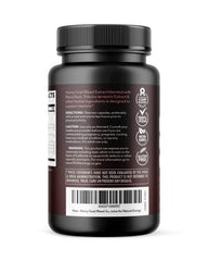 L-Arginine, Maca Root, and Panax Ginseng ingredients on a white background