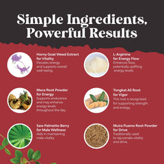 Tribulus Terrestris and Muira Puama in the blend of Horny Goat Weed for Men
