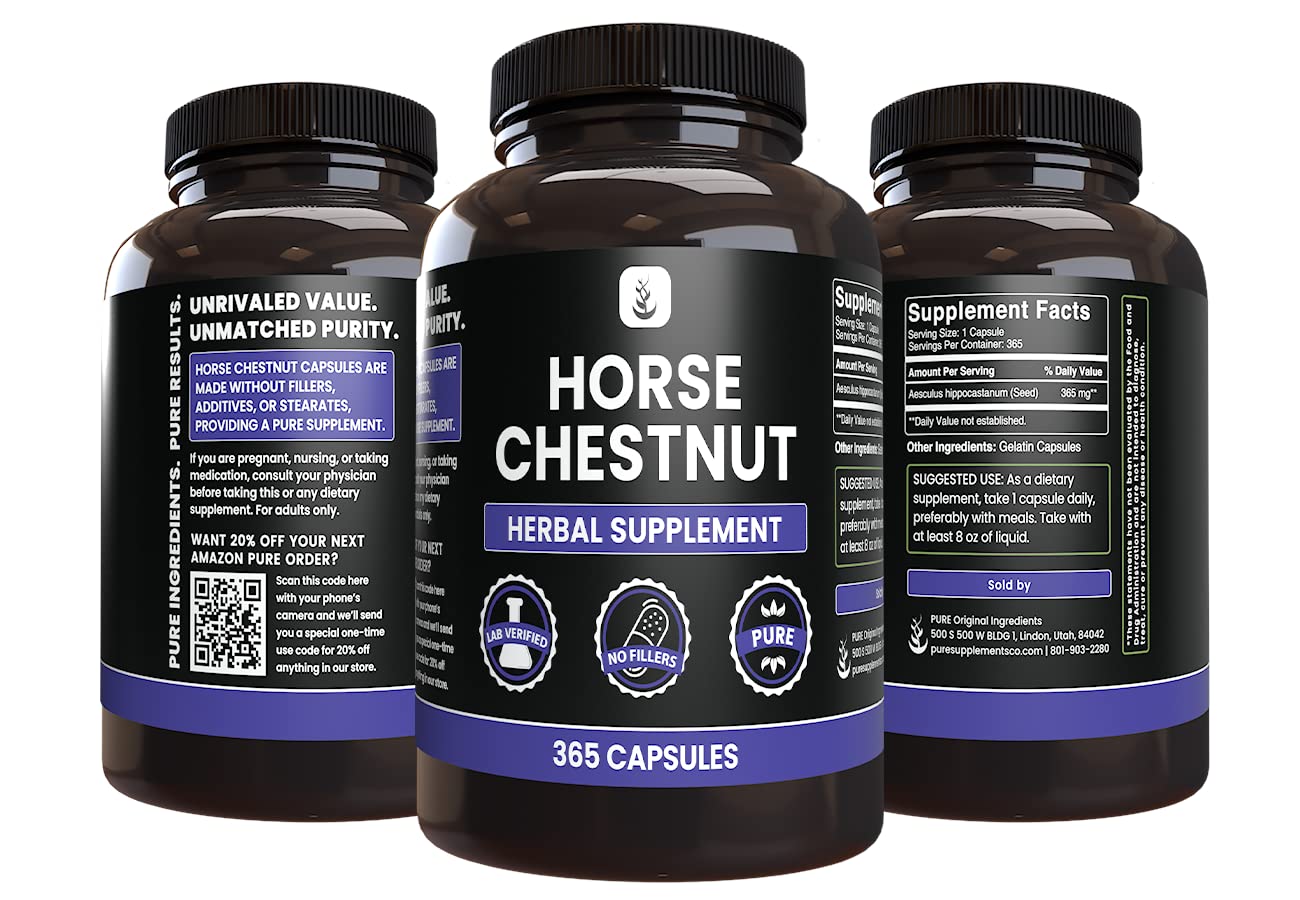 Lab verification seal for Horse Chestnut capsules