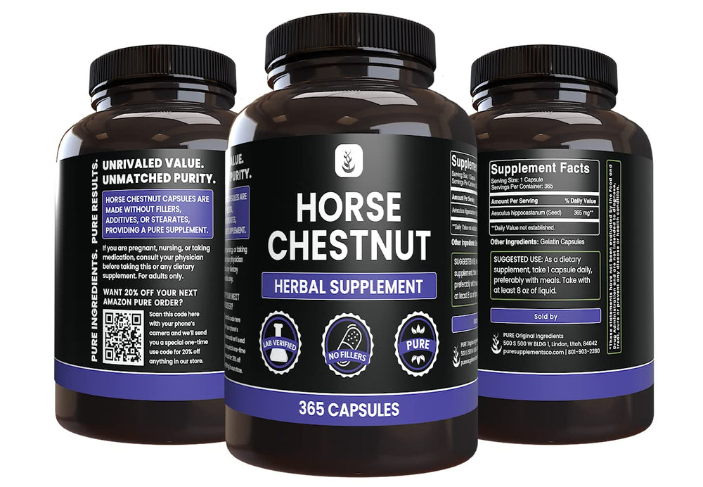 Lab verification seal for Horse Chestnut capsules