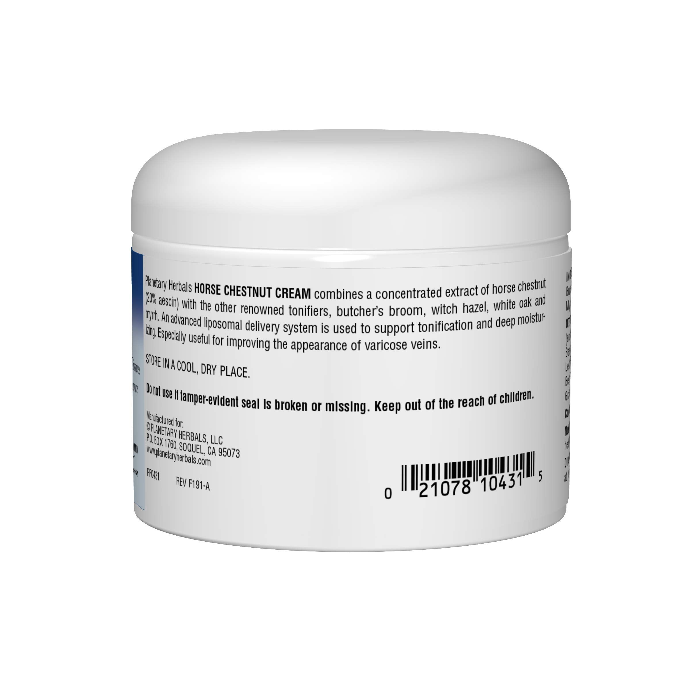 Horse chestnut extract and botanical ingredients label