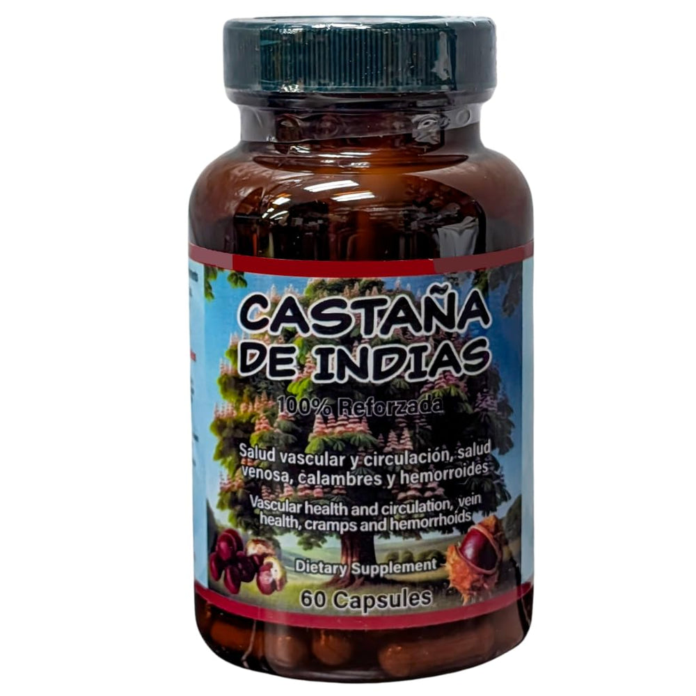 Horse Chestnut supplement bottle with 60 vegetarian capsules