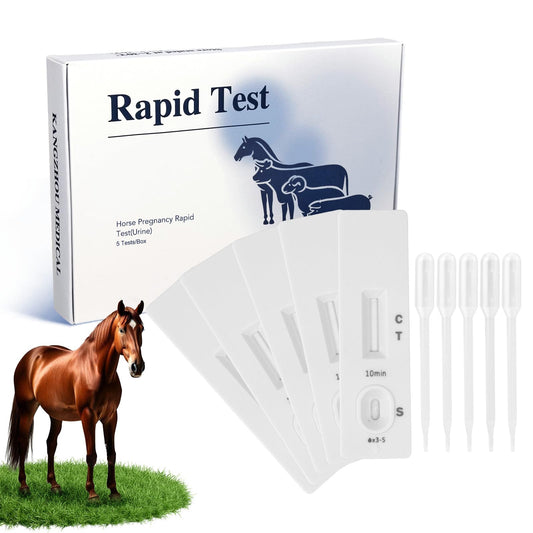 Main image of Horse Pregnancy Test Kit for Mares with packaging and dropper