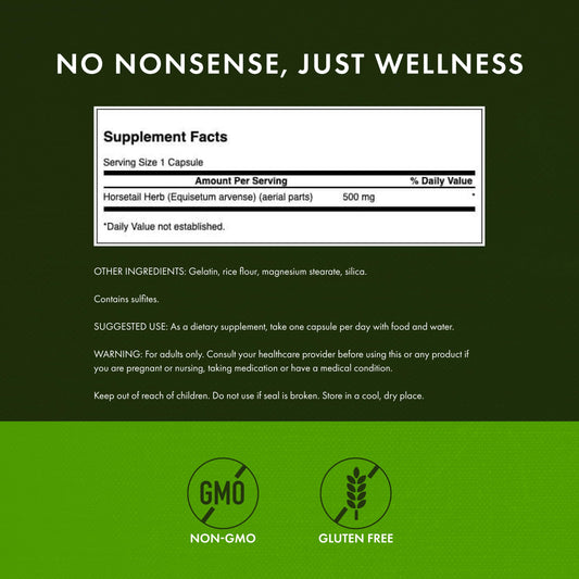 Swanson Horsetail 500mg capsule image