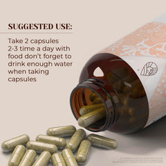 Close-up of high-potency vegetarian capsules