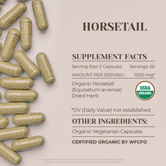 Organic horsetail dried herb (Equisetum arvense)