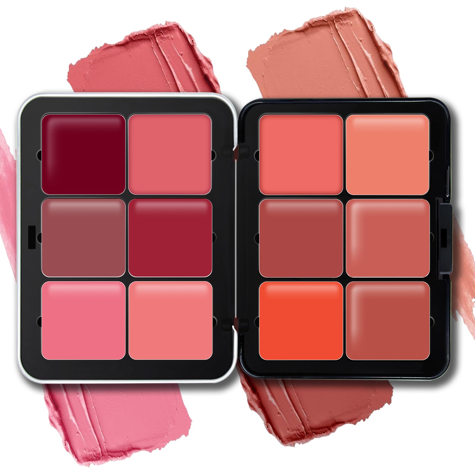 Hosaily 12 color cream blush palette packaging showing variety for versatile looks