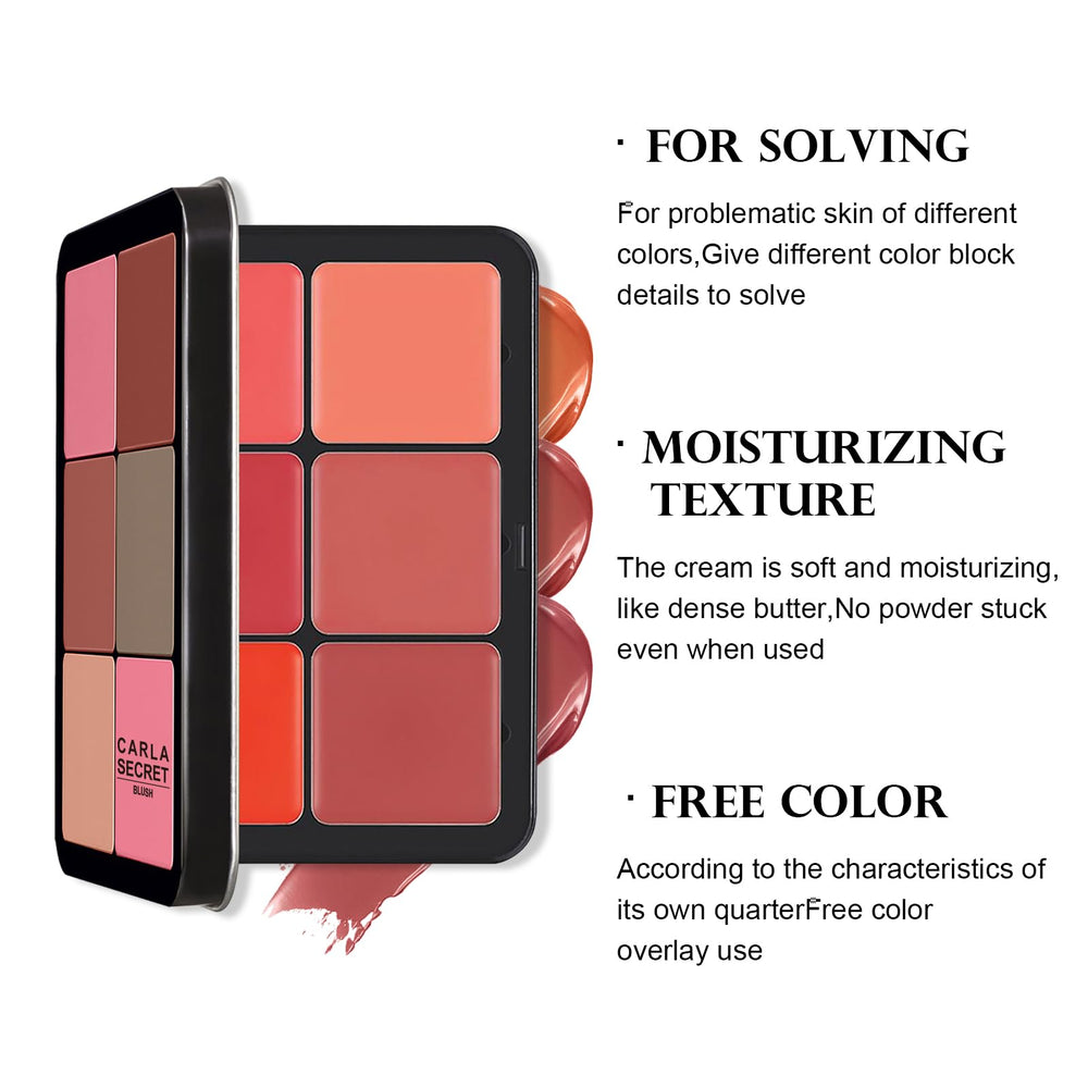 Hosaily blush palette swatches display natural rosy tones for blending