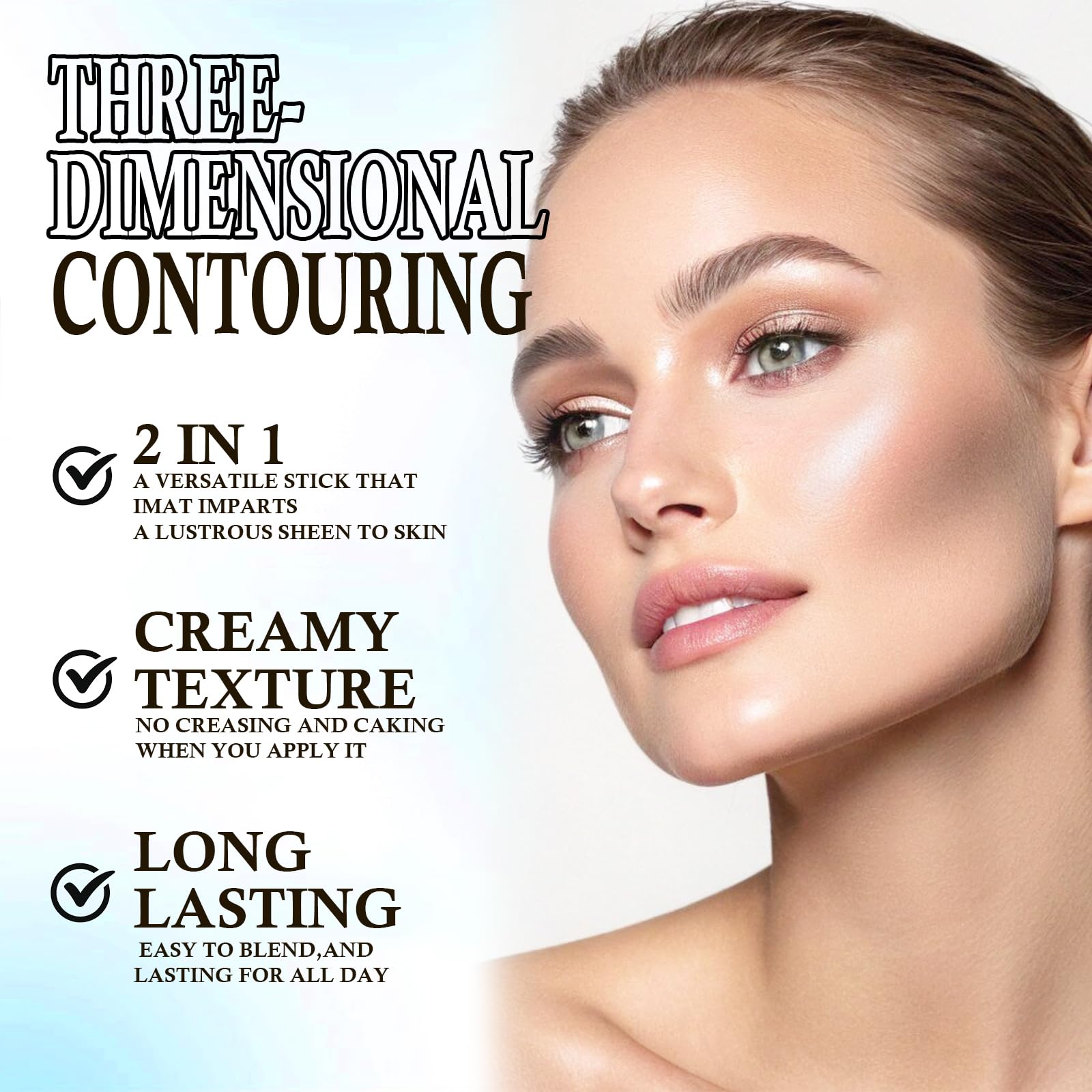 HOSAILY cool-toned contour shade for subtle pale-skin sculpting.