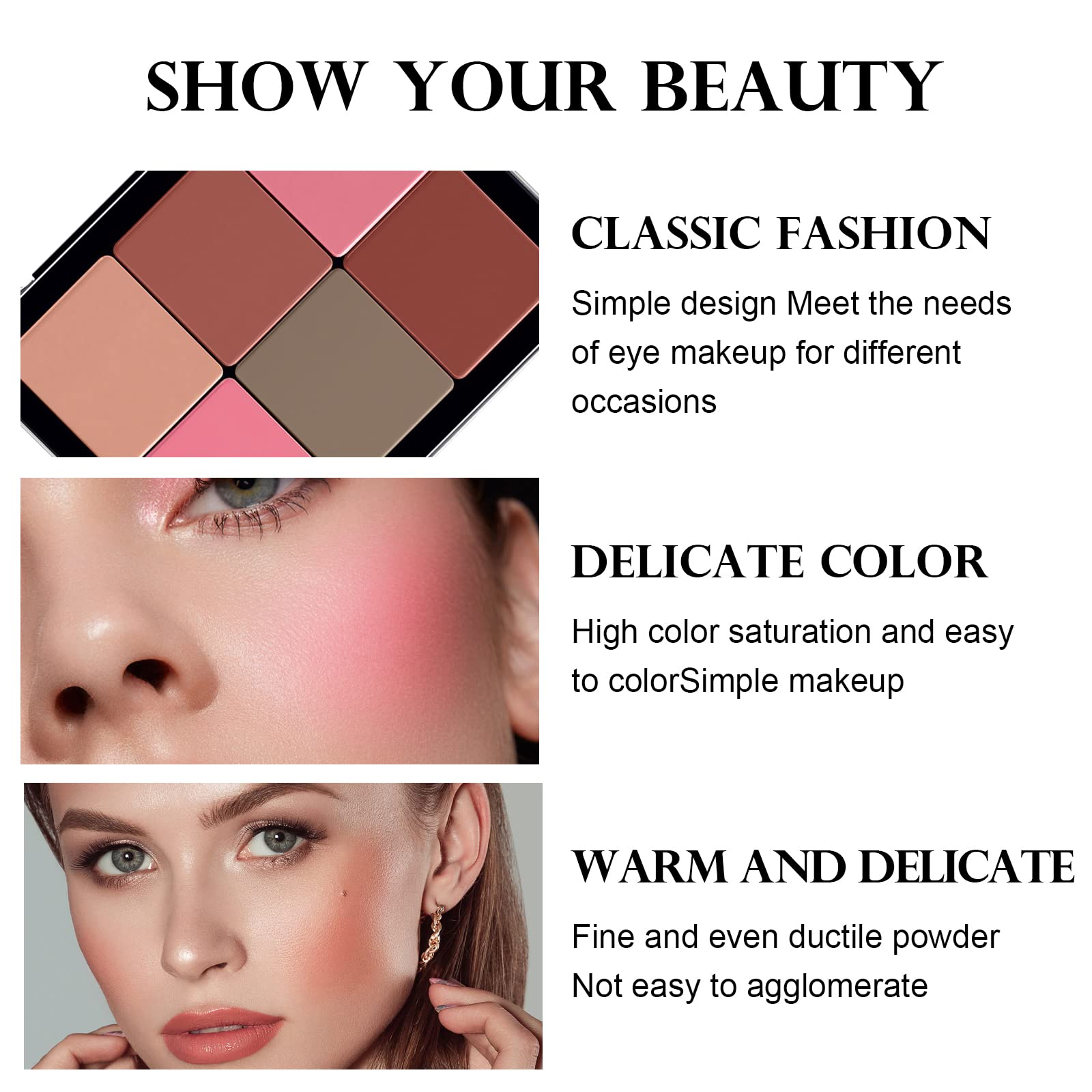 Hosaily makeup palette tips and color mixing illustrate easy customization