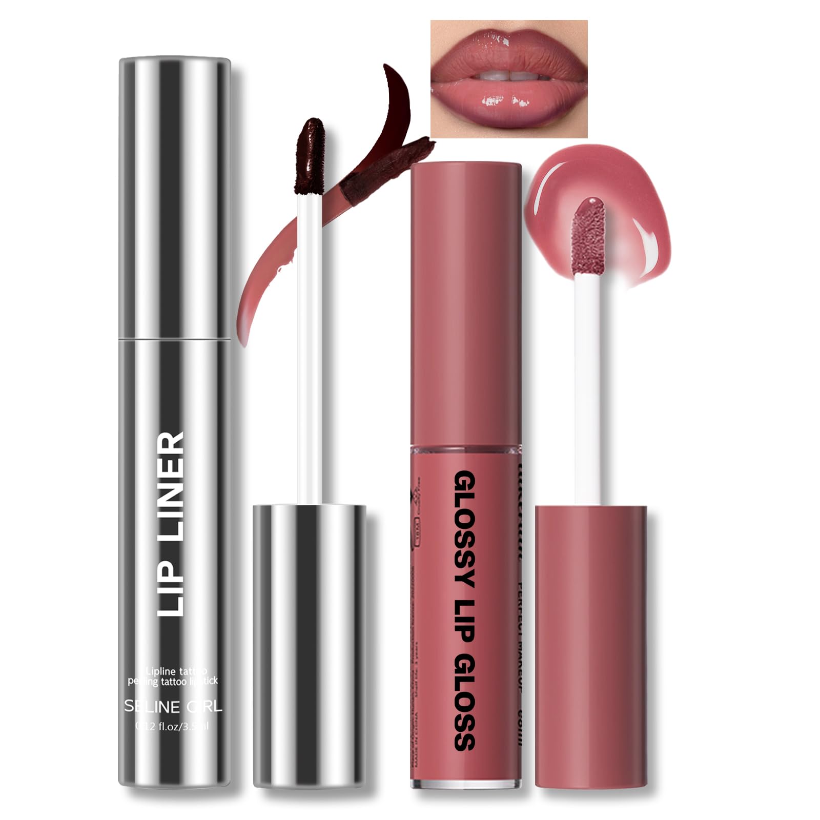 HOSAILY peel-off lip liner tattoo with pink stain for precise definition and long wear