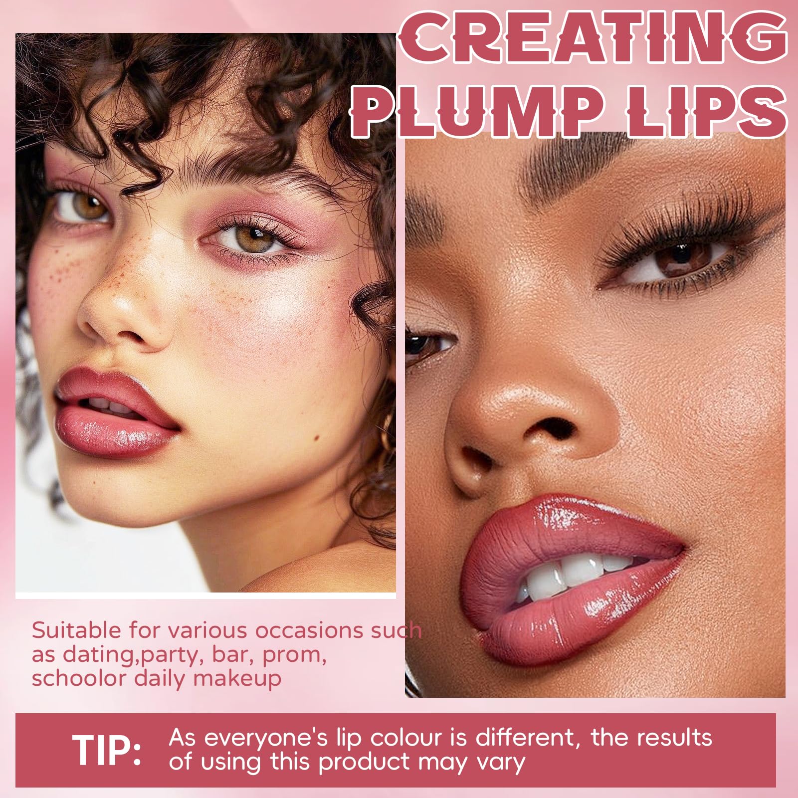 HOSAILY pink plum lip stain offers versatile sheer or bold color