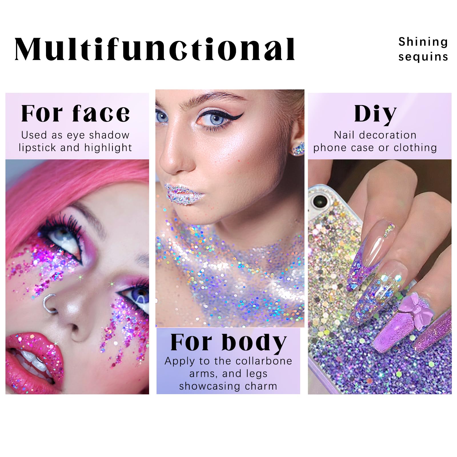 HOSAILY rave hair glitter accent for festival style