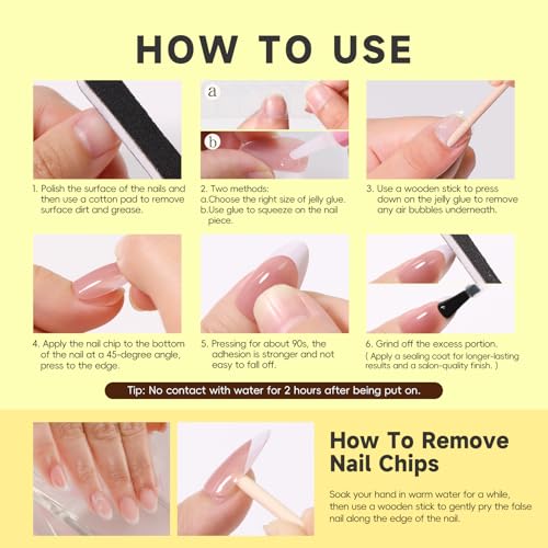 HOSAILY reusable nails designed for multiple wears and easy removal