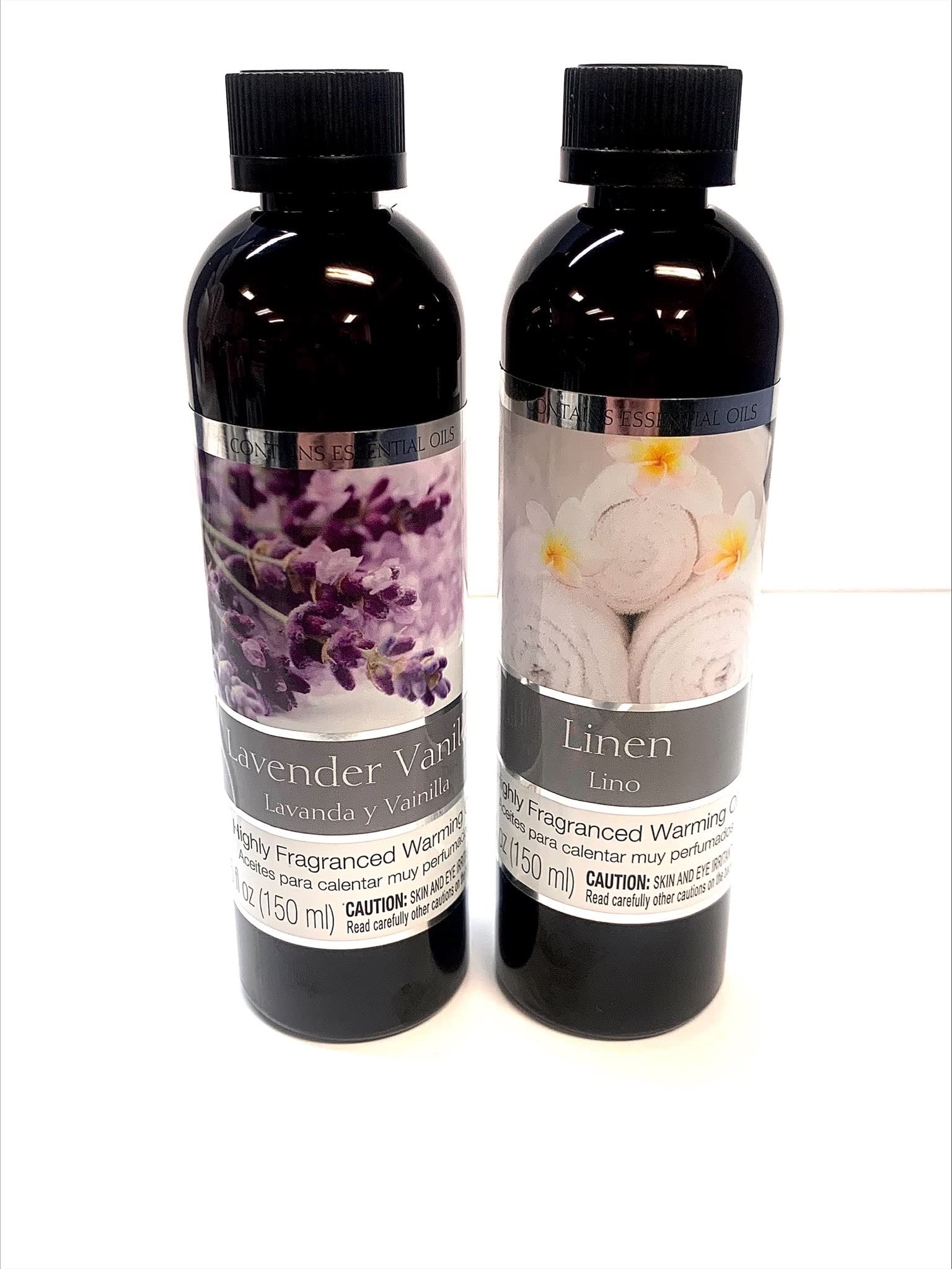 Two Hosley warming oils Lavender Vanilla and Linen set