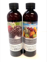 Mulberry and Tropical Fruit Hosley fragrance oils in 5 oz bottles