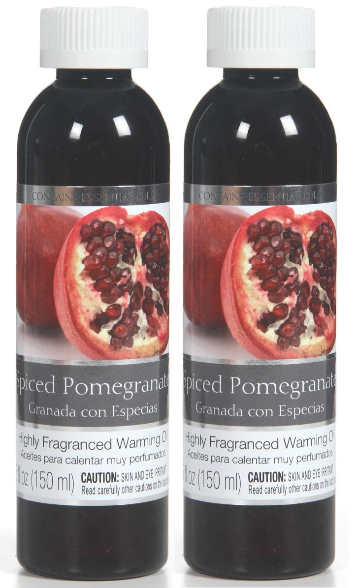 Hosley Spiced Pomegranate Fragrance Warming Oils Set of 2, 5oz Each